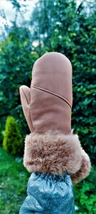 BABA Rękawice z kożucha owczego PRINCESS Camel