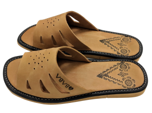 Pantofle damskie skórzane FOLK II