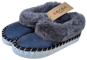 Bambosze Kapcie z Kożucha JEANS BABA